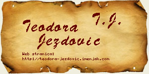 Teodora Jezdović vizit kartica